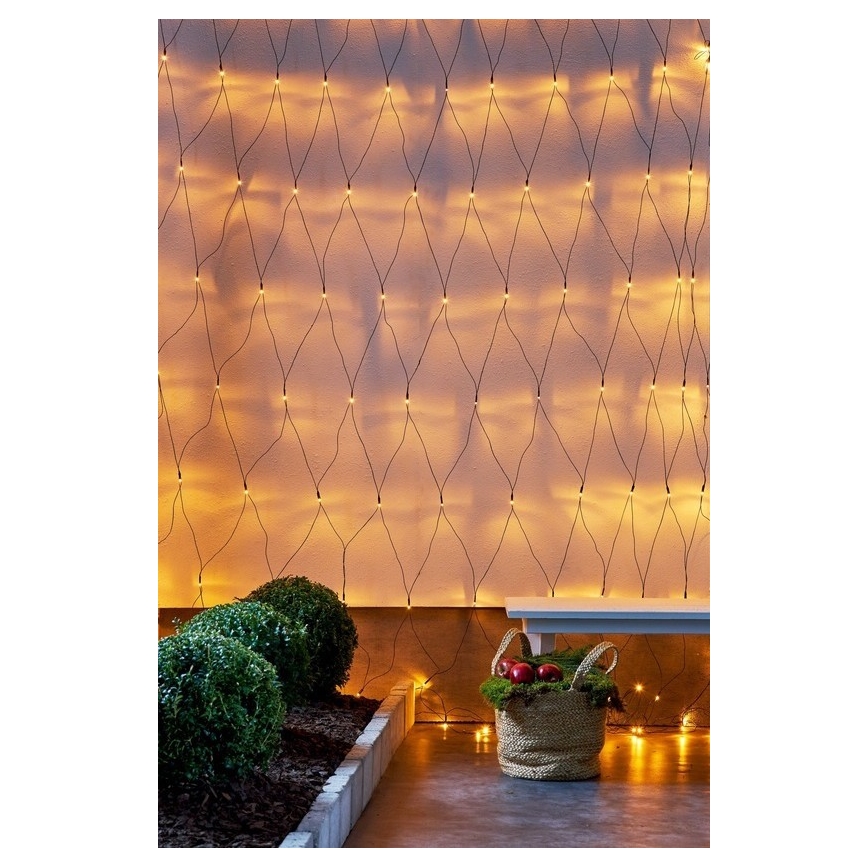 Eglo – LED-Outdoor-Weihnachtslichterkette 160xLED 2m IP44 warmweiß