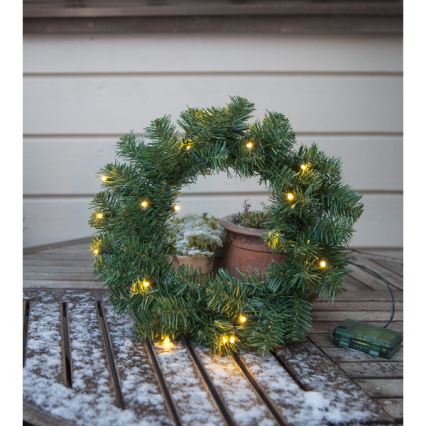 Eglo - LED Außenbereich Weihnachtskranz mit einem Sensor 20xLED/0,064W/3xAA IP44