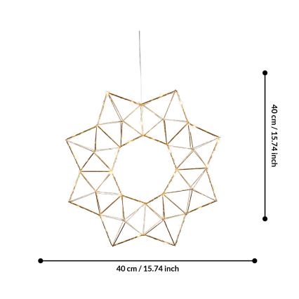 Eglo 411017 - LED-Weihnachtsdekoration EDGE LED/1,92W/3/230V Stern