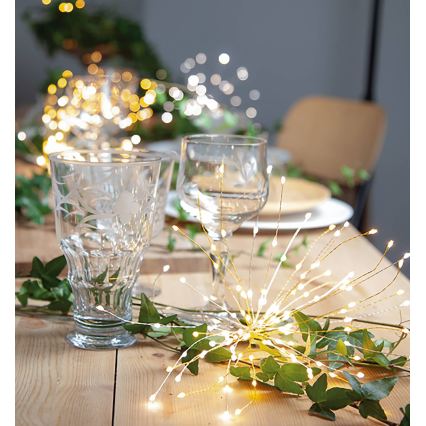 Eglo 411063 - LED-Weihnachtsdekoration FIREWORK 60 LEDs/0,06 W/3×AA Ø 26 cm