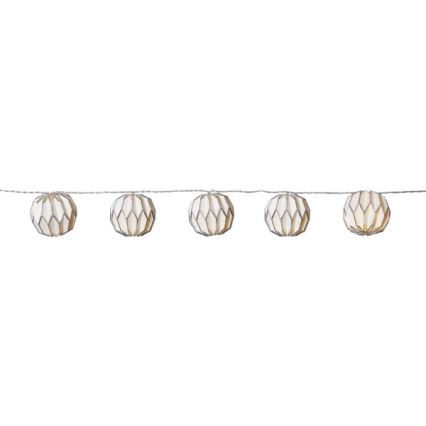 Eglo - LED-Weihnachtslichterkette 10xLED/3xAA 2,75m weiß/silbern