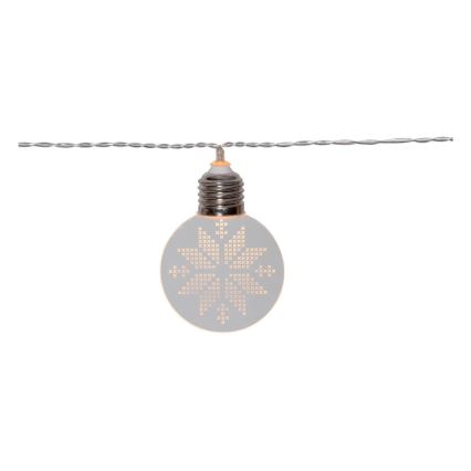 Eglo 411112 - LED Weihnachtskette ORNAMENT 10xLED/3xAA 2,4m warmweiß