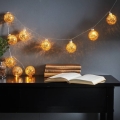 Eglo 411115 -  LED Weihnachts-Lichterkette GLITTER 10xLED/2xAA 1,65m warmweiß