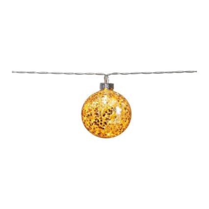 Eglo 411115 -  LED Weihnachts-Lichterkette GLITTER 10xLED/2xAA 1,65m warmweiß