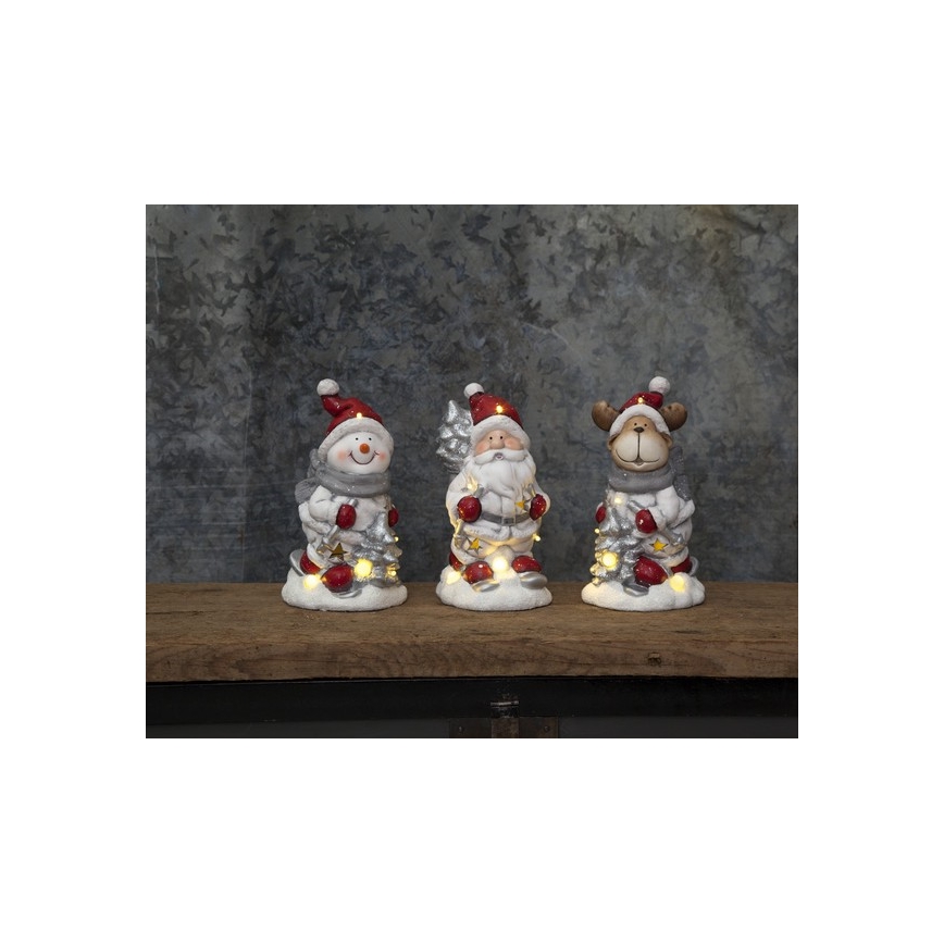Eglo - LED Weihnachtsdekoration 6xLED/0,06W/2xAAA Schneemann