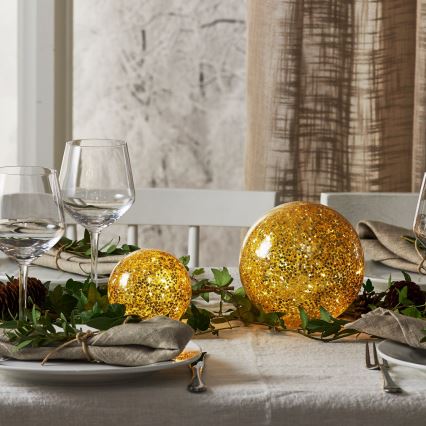 Eglo 411344 - LED-Weihnachtsdekoration STAR FALL 10xLED/2xAA d 10 cm golden