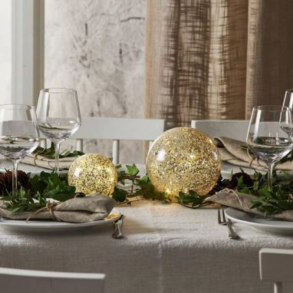 Eglo 411345 - LED-Weihnachtsdekoration STAR FALL 10xLED/2xAA d 10 cm silbern