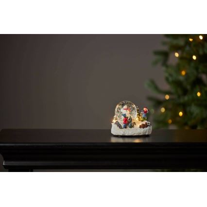 Eglo 411482 - LED-Weihnachtsdekoration WINTERVILLE LED/2xAAA Schnee Globus