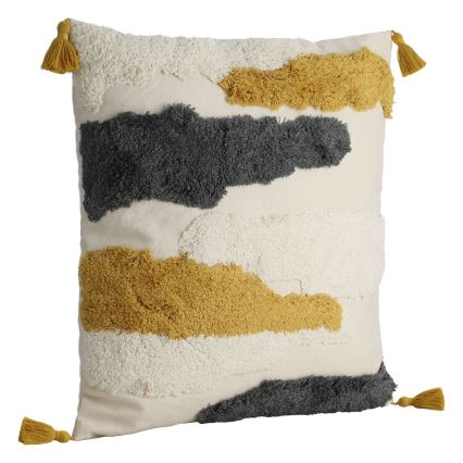 Eglo - Dekoratives Kissen 45x45 cm gelb/grau