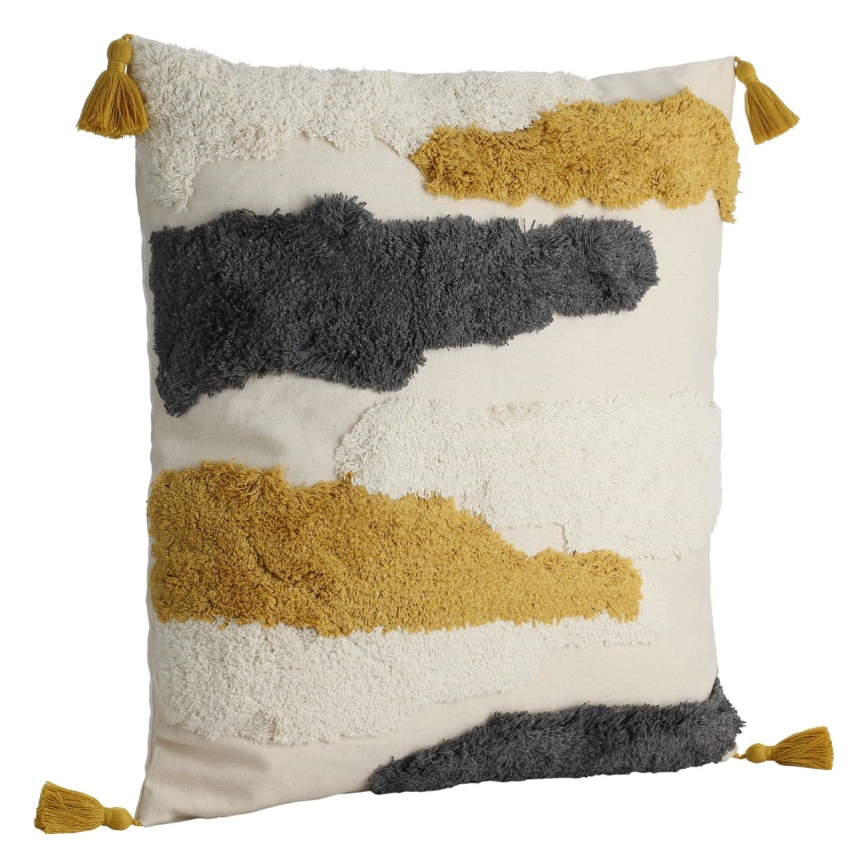 Eglo - Dekoratives Kissen 45x45 cm gelb/grau