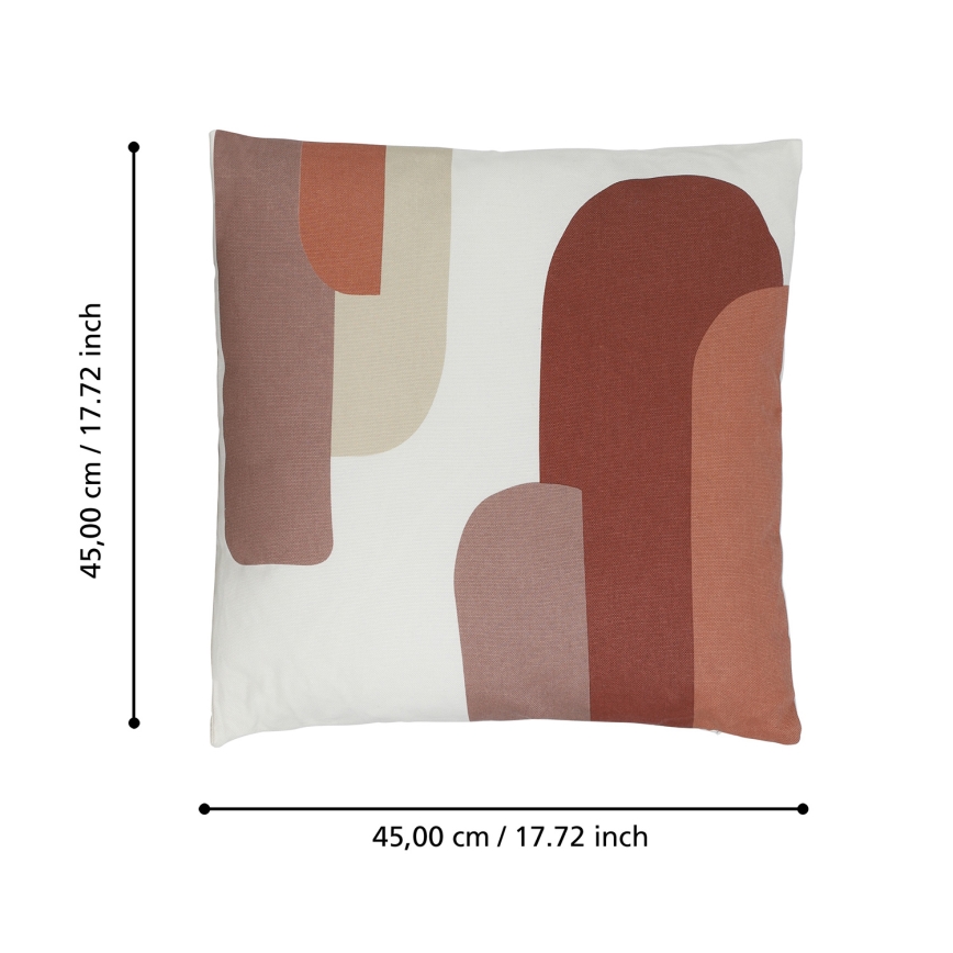 Eglo 420007 - Dekokissen CHEVERY 45x45 cm weiß/rot