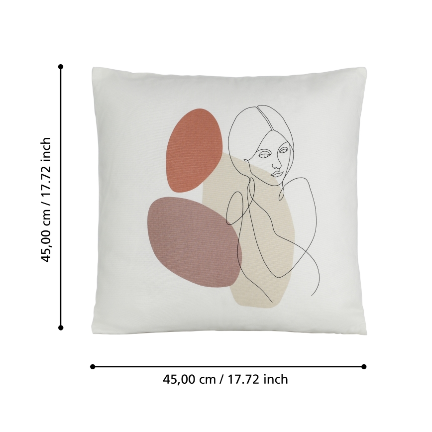 Eglo 420008 - Dekokissen CHEVERY 45x45 cm mehrfarbig