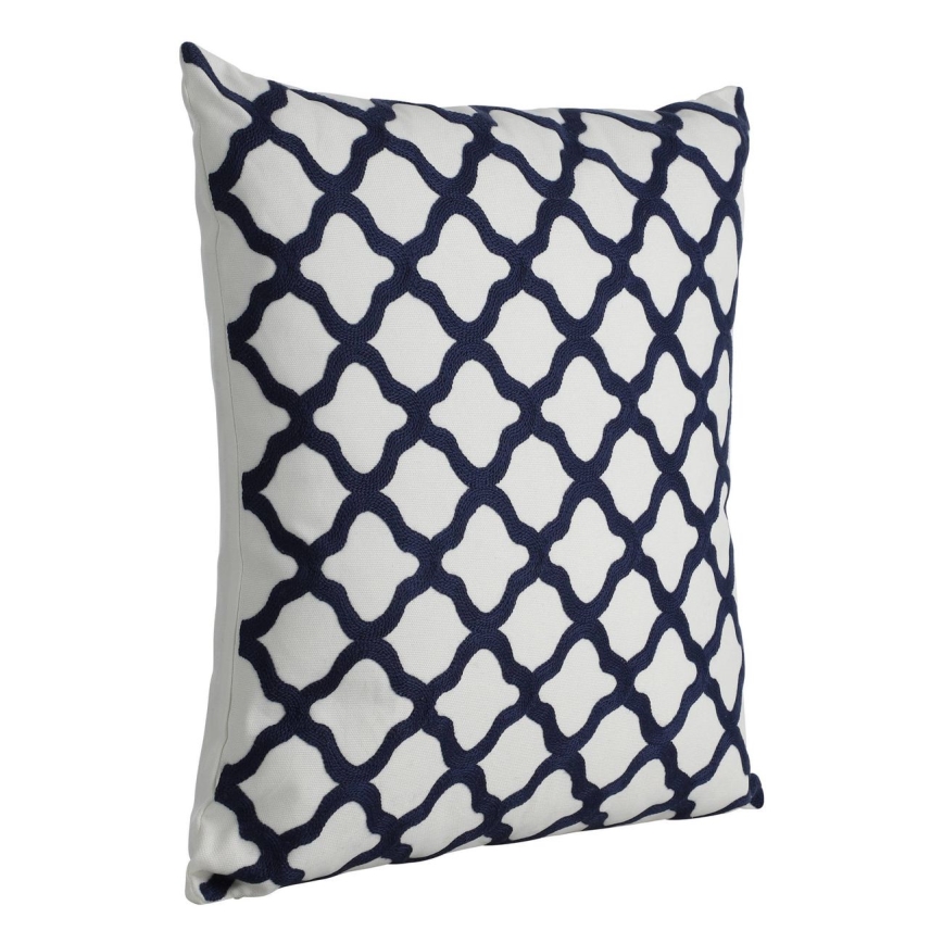 Eglo - Dekoratives Kissen 45x45 cm Weiß/Blau