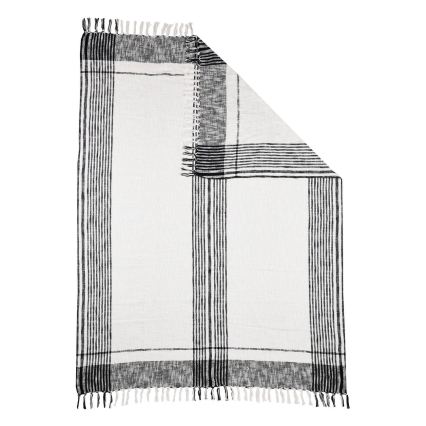 Eglo 420063 - Bettüberwurf CHEVERY 170x130 cm weiß/grau