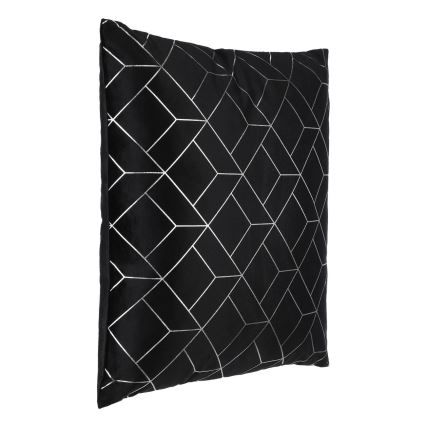 Eglo - Dekoratives Kissen 45x45 cm schwarz/silbern