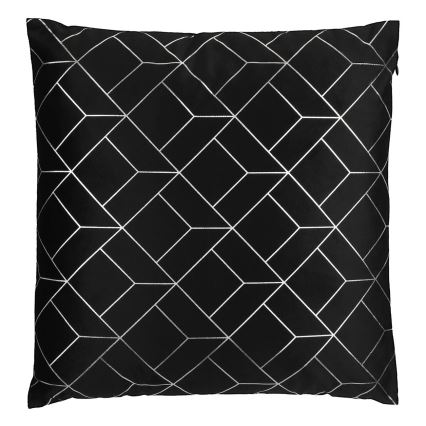 Eglo - Dekoratives Kissen 45x45 cm schwarz/silbern