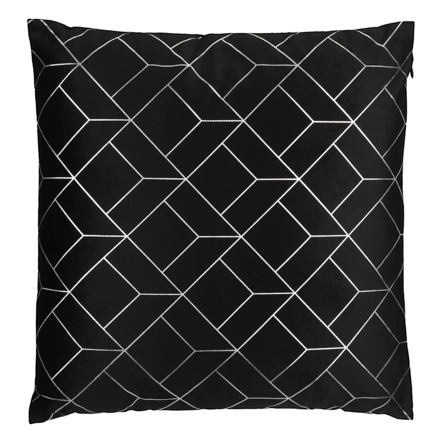 Eglo - Dekoratives Kissen 45x45 cm schwarz/silbern