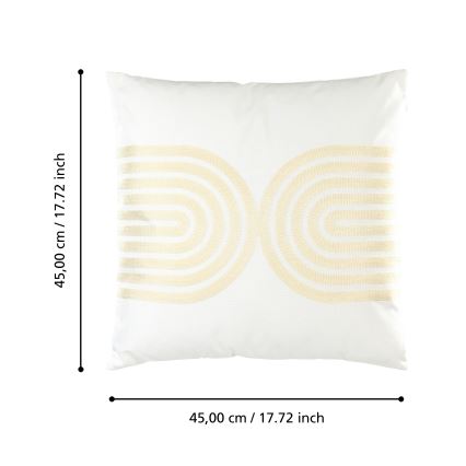 Eglo 420238 - Dekokissen BERHALA 45x45 cm weiß/beige