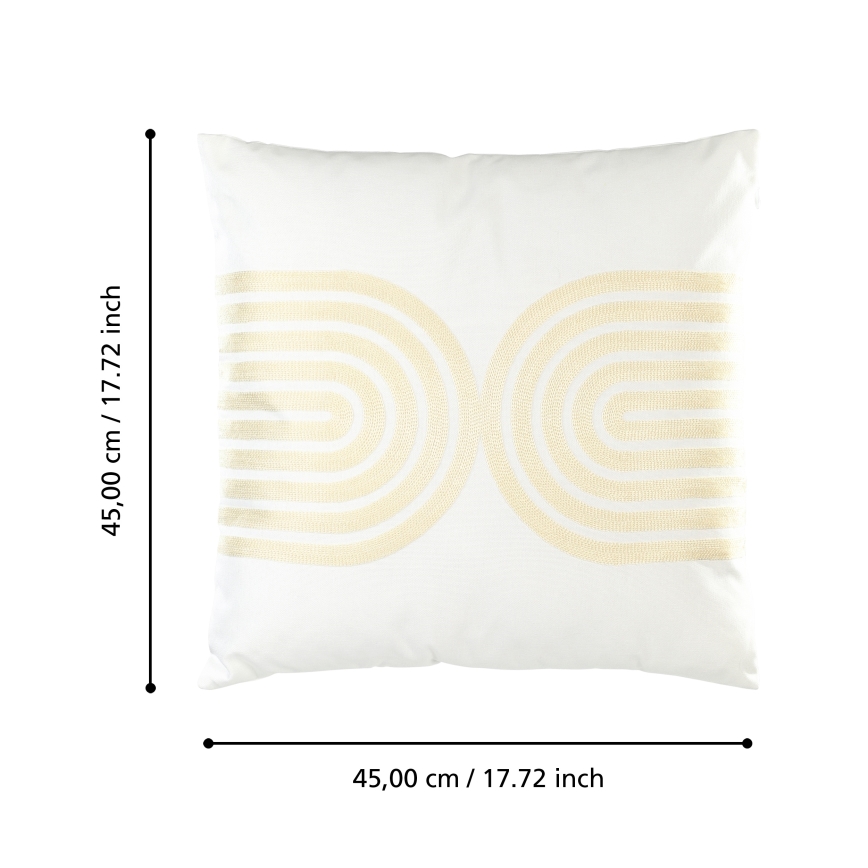 Eglo 420238 - Dekokissen BERHALA 45x45 cm weiß/beige