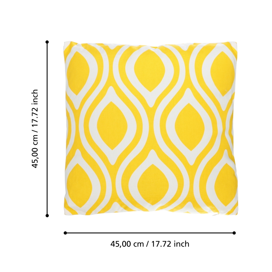 Eglo 420293 - Dekokissen CHEVERY 45x45 cm gelb