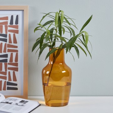 Eglo 421223 - Glasvase SIRANANA 25x13,3 cm gelb/rauchfarben