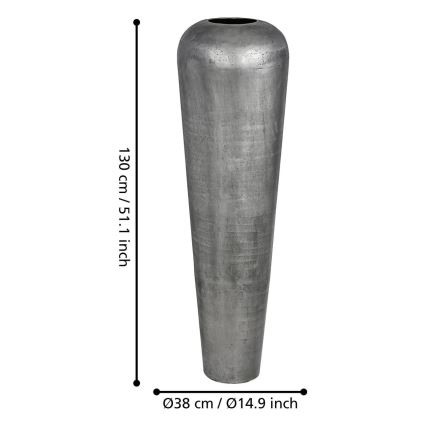Eglo 421334 - Metallvase MIYAZAKI 130 x 38 cm, grau