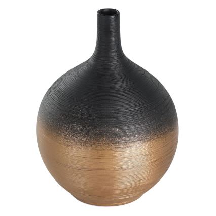 Eglo - Keramik-Vase 22x16 cm schwarz/golden