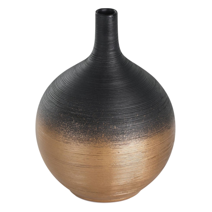 Eglo - Keramik-Vase 22x16 cm schwarz/golden