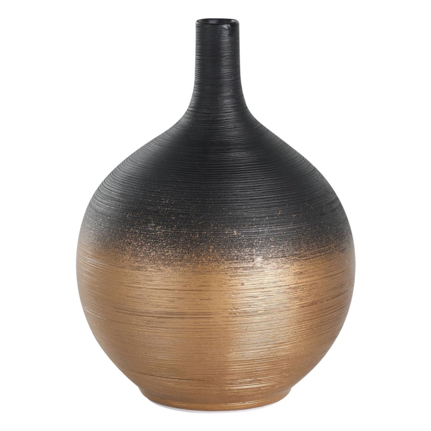 Eglo - Keramik-Vase 22x16 cm schwarz/golden