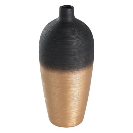 Eglo - Keramik-Vase 28x12,5 cm schwarz/golden