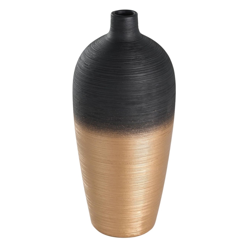 Eglo - Keramik-Vase 28x12,5 cm schwarz/golden