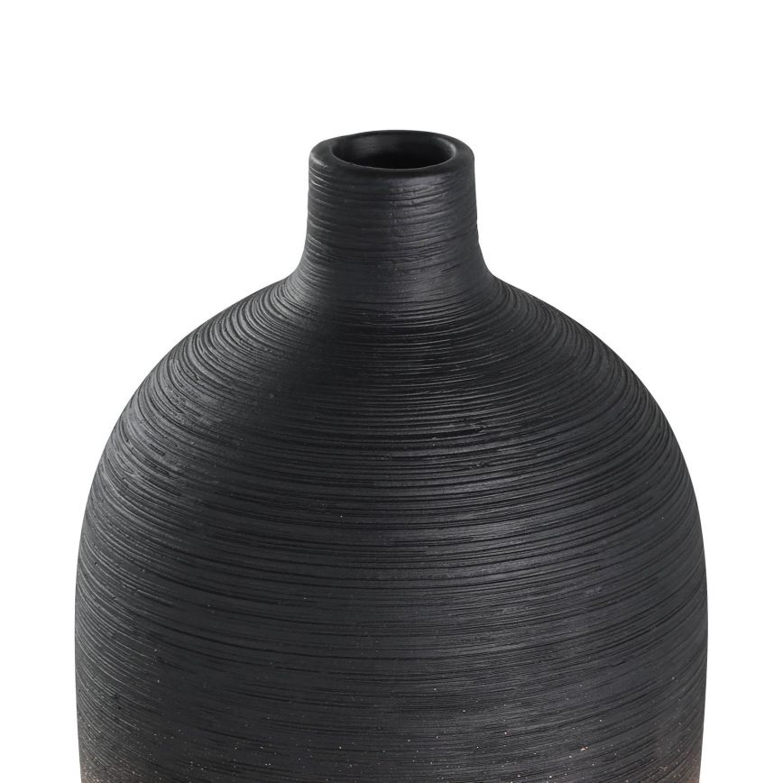 Eglo - Keramik-Vase 28x12,5 cm schwarz/golden