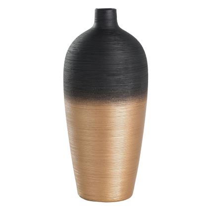 Eglo - Keramik-Vase 28x12,5 cm schwarz/golden