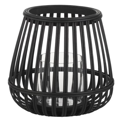 Eglo - Kerzenhalter 20x22 cm schwarz/Bambus