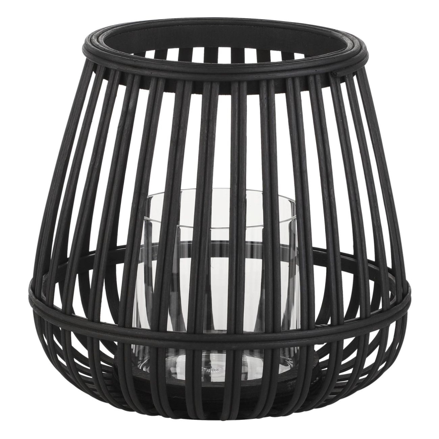 Eglo - Kerzenhalter 20x22 cm schwarz/Bambus