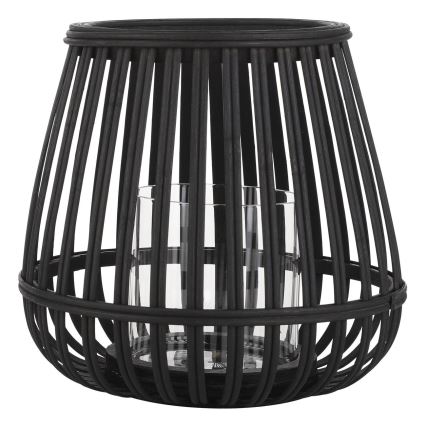 Eglo - Kerzenhalter 20x22 cm schwarz/Bambus