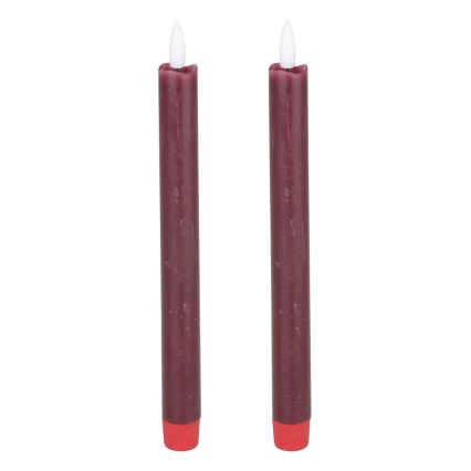 Eglo - SET 2x LED-Kerze LED/1xAAA 24,5 cm rot