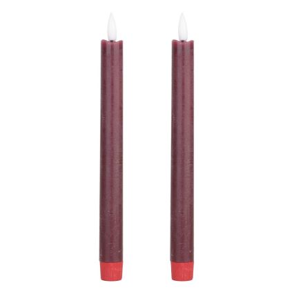 Eglo - SET 2x LED-Kerze LED/1xAAA 24,5 cm rot