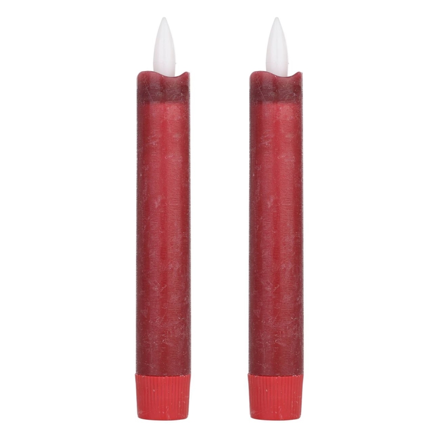 Eglo - SET 2x LED-Kerze LED/1xAAA 15 cm rot