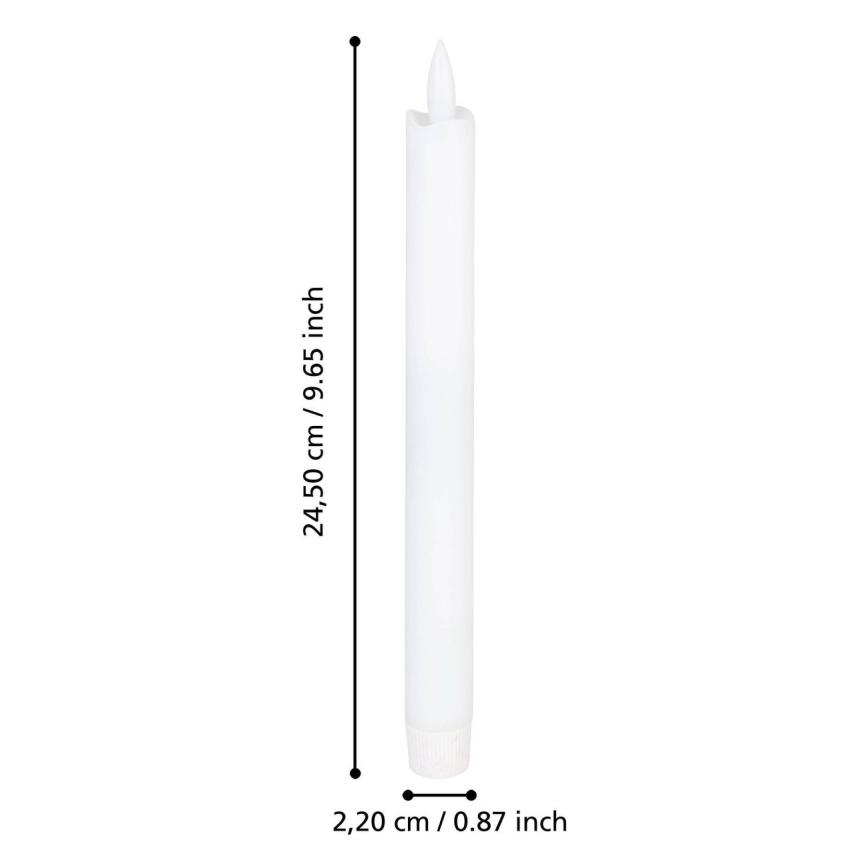Eglo - SET 2x LED-Kerze LED/1xAAA 24,5 cm weiß