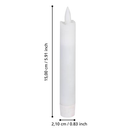 Eglo - SET 2x LED-Kerze LED/1xAAA 15 cm weiß