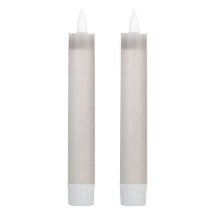 Eglo 422223 - SET 2x LED-Kerze ANTANABE LED/1xAAA 15 cm grau