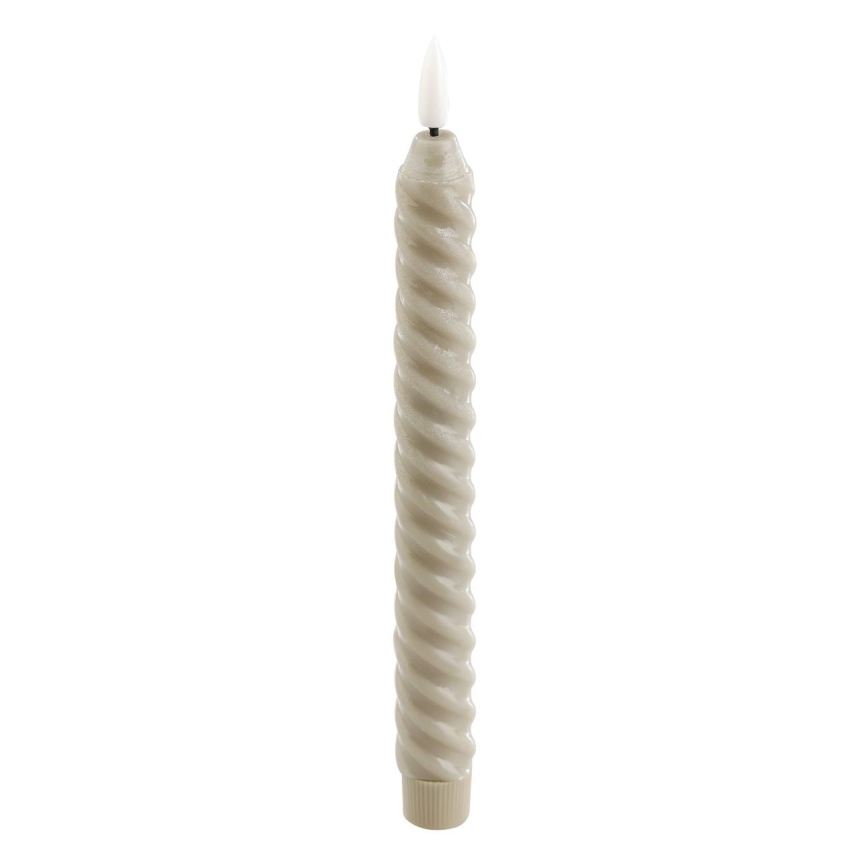 Eglo - SET 2x LED-Kerze LED/1xAAA 24,5 cm beige