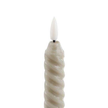 Eglo - SET 2x LED-Kerze LED/1xAAA 24,5 cm beige