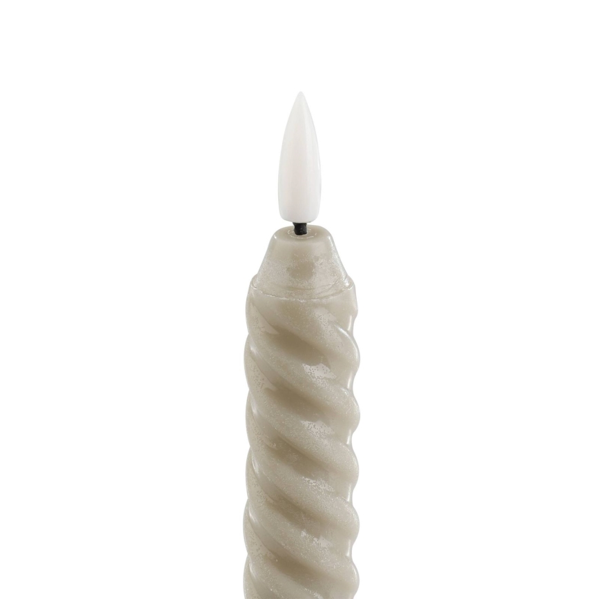 Eglo - SET 2x LED-Kerze LED/1xAAA 24,5 cm beige