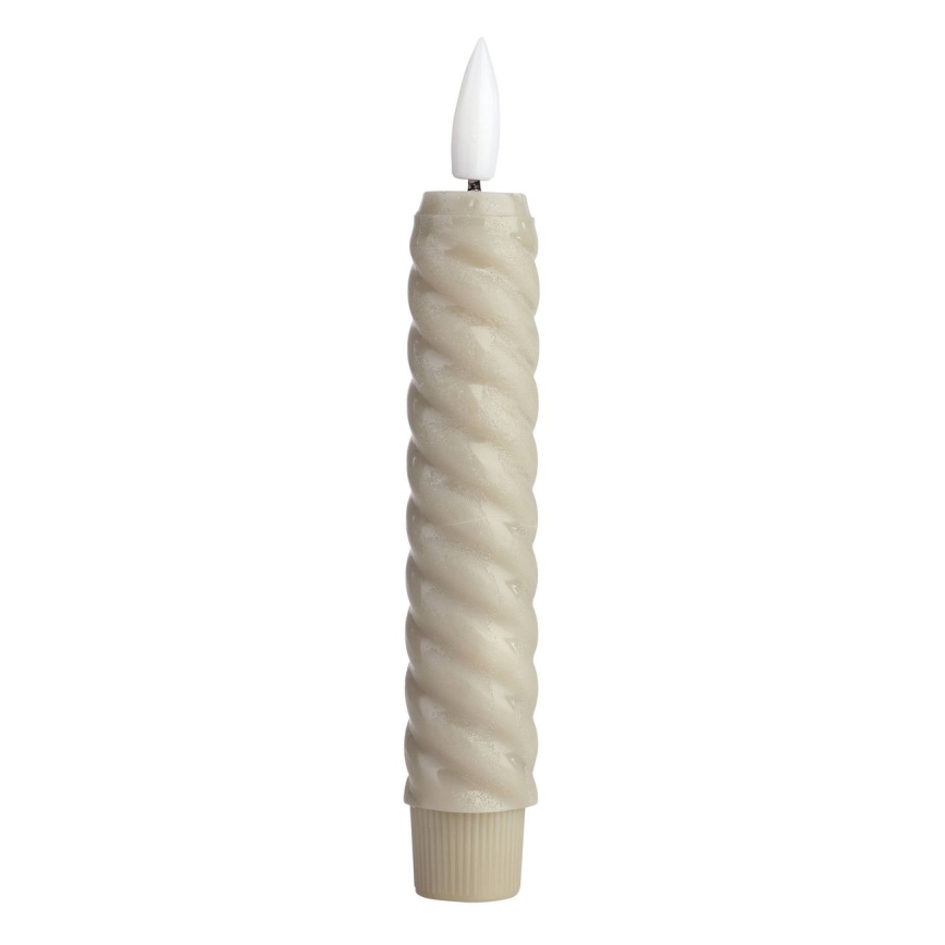 Eglo - SET 2x LED-Kerze LED/1xAAA 15 cm beige