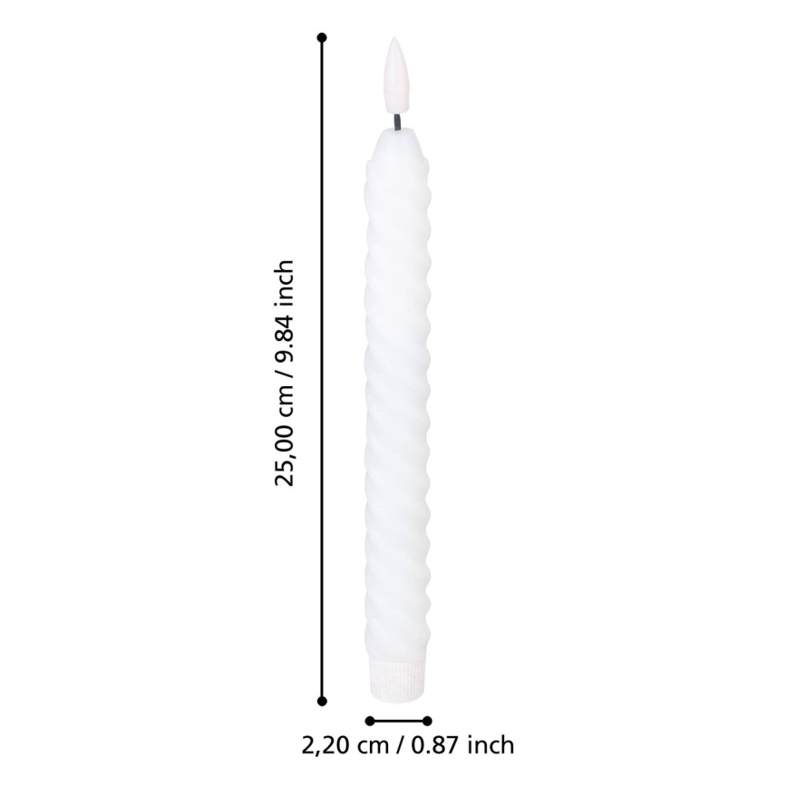 Eglo - SET 2x LED-Kerze LED/1xAAA 25 cm weiß