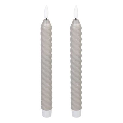 Eglo - SET 2x LED-Kerze LED/1xAAA 25 cm grau