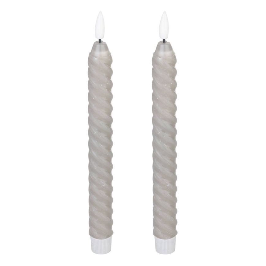 Eglo - SET 2x LED-Kerze LED/1xAAA 25 cm grau