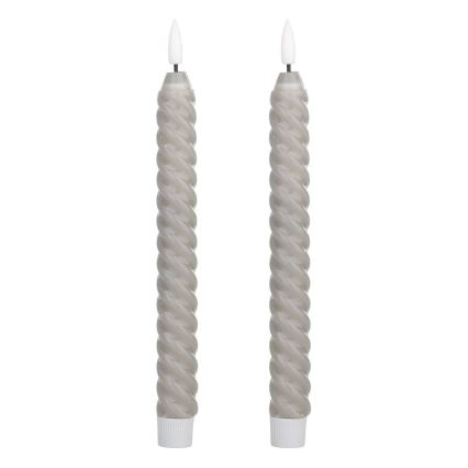 Eglo - SET 2x LED-Kerze LED/1xAAA 25 cm grau
